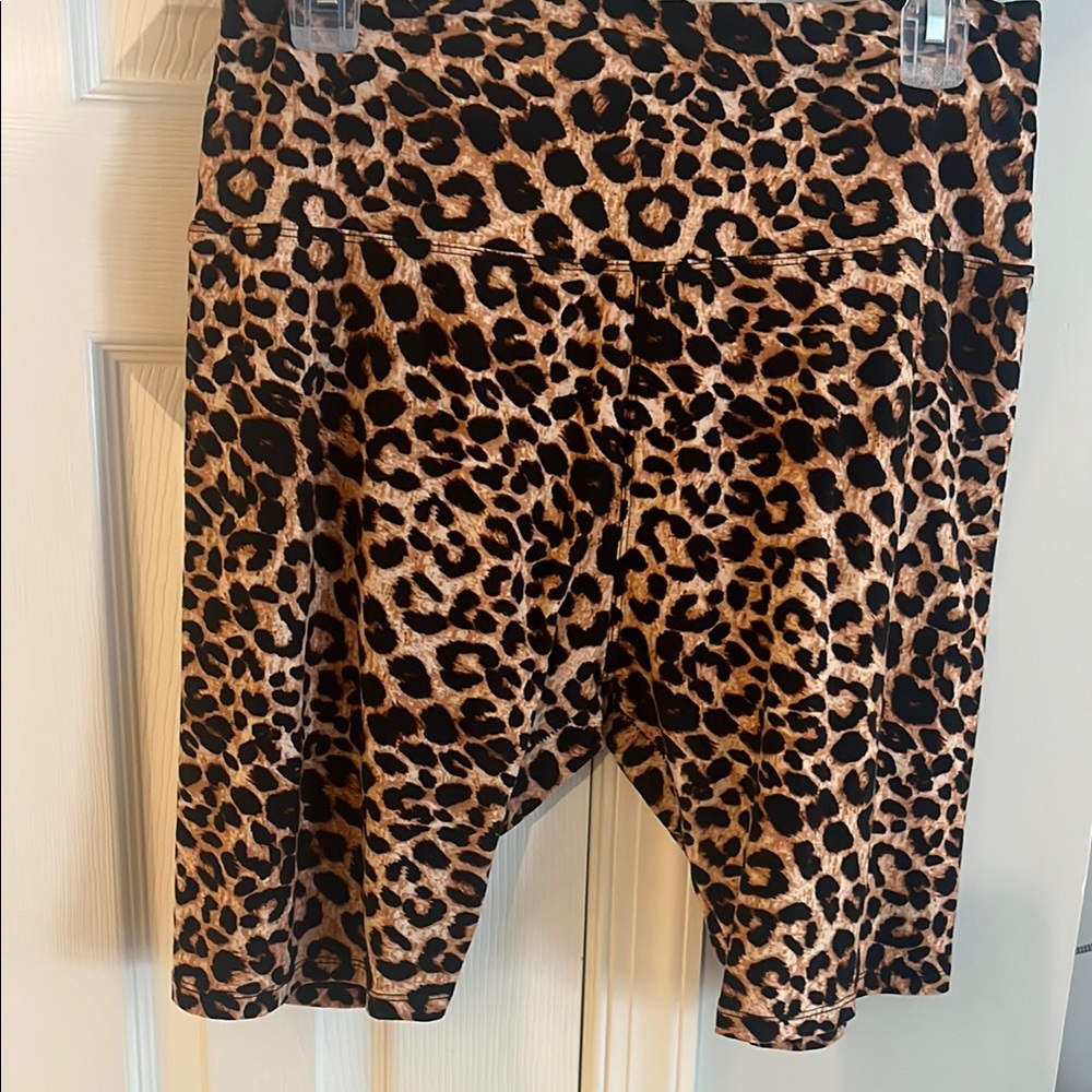 Leopard Print Biker Shorts